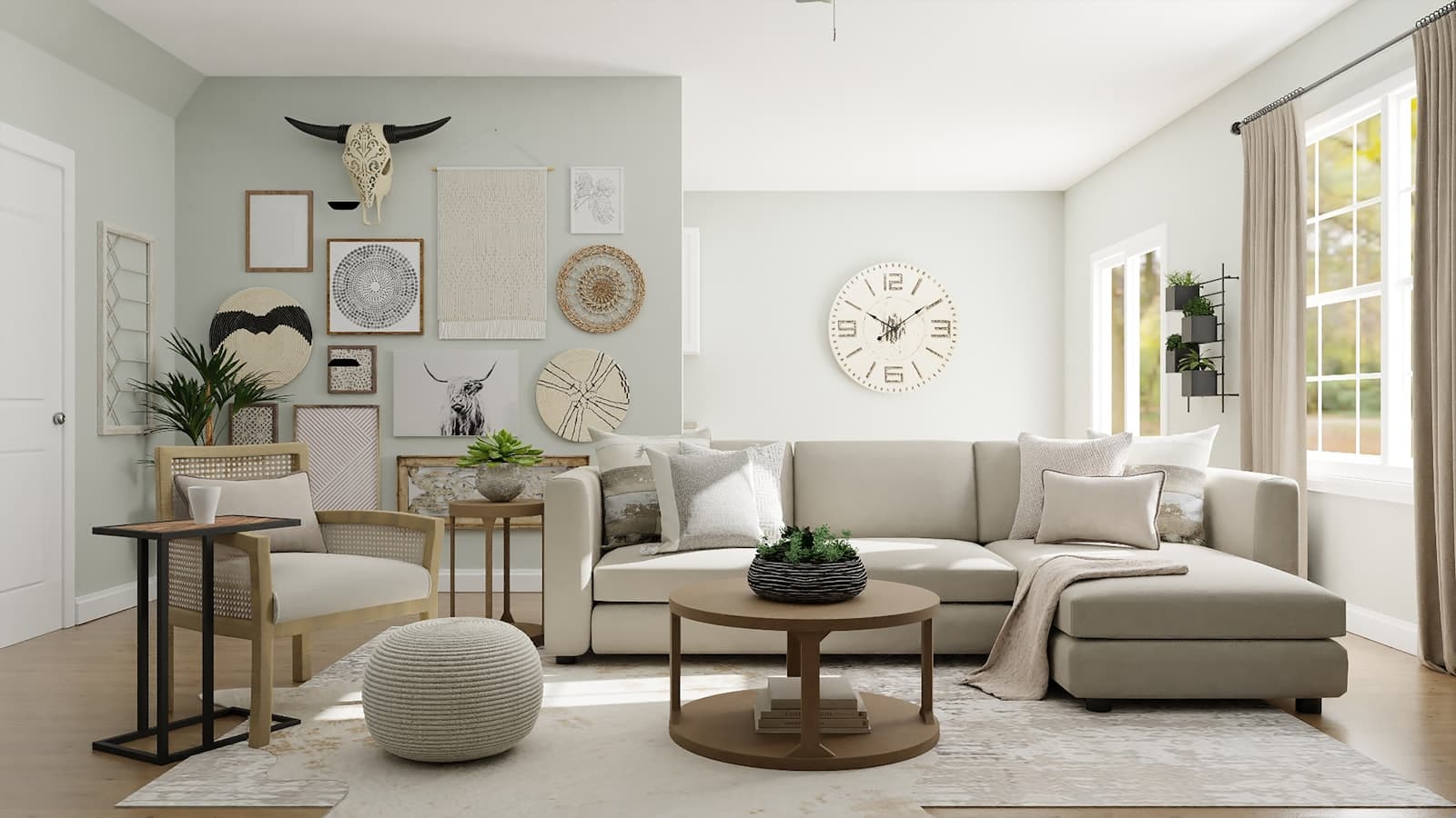 A bright, clean, welcoming living room